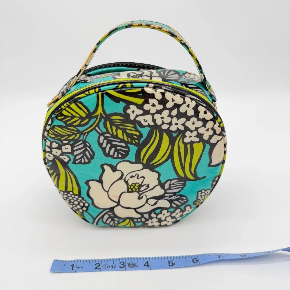 Vera Bradley Floral Round Insulated Lunch Bag Cooler Tote Cottagecore Teal OS